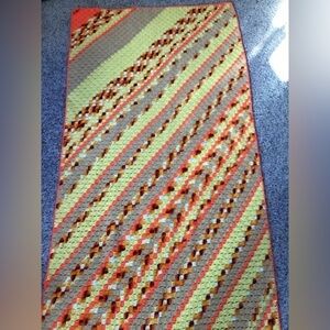 Vintage handmade crocheted afghan